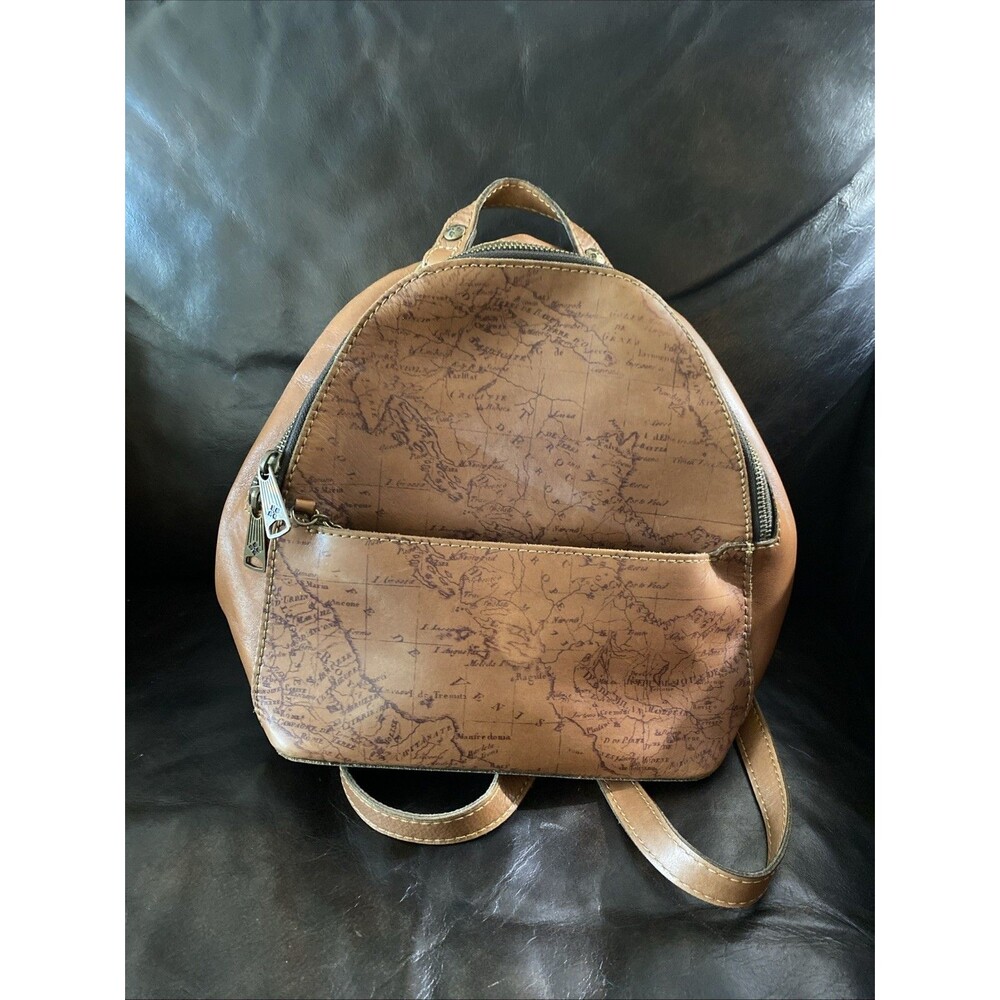 Patricia Nash Montioni Convertible Leather Map Countries Western Backpack
